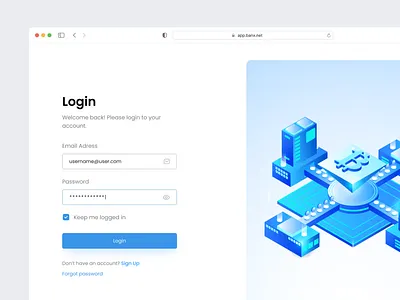BANX - Login page admin app blue clean crypto design gradient login minimal nft register ui user ux web