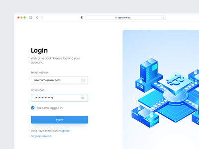 BANX - Login page admin app blue clean crypto design gradient login minimal nft register ui user ux web