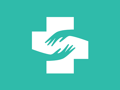 People in Healthcare austin graphic mark hands handset healthcare healthcare app helping hand illustation logo logomark medical negative space negative space logo texas