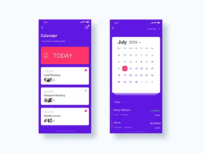 Calendar 2019 calendar card day design month ui year