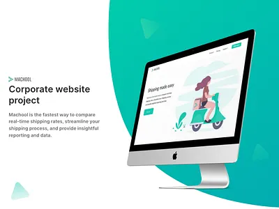 Corporate website project adobe xd app branding clean ui design illustration interface logo mockup shipping typography ui ux vector web website xd