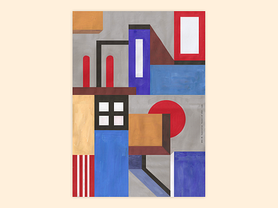 Power Station colorful design geometric graphic design painting poster