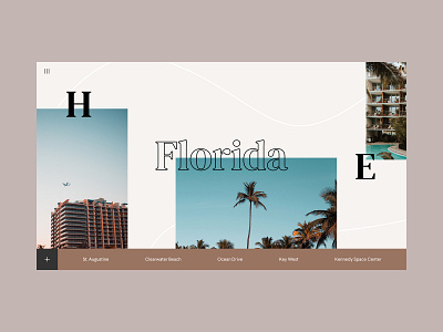 Florida Experiment clean creative design fashion florida florida state grid interaction layout minimal promo summer type ui ui design ux web website
