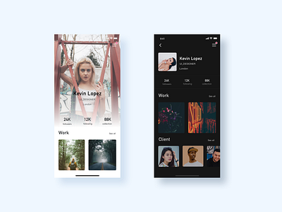 dark_mode3 app black branding design photo trip ui