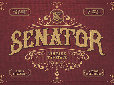 SENATOR FONT apparel calligraphy display font font family gothic lettering logo retro sans serif sport typeface typography vintage western