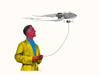 Zeppelin | collage art artcollage collage colors design dribbble illustration illustrator minimal photoshop ui vector