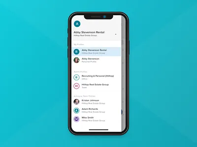Profile Selector admin admin panel app groups icon ios ios app profile teams