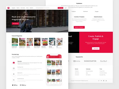 Landing page branding clean design dribbble icon interface magazine typography ui ux website design