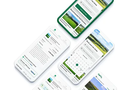 Golfdy Mobile booking buggy caddy golf golfdy tee tee times time ui ux van nguyen