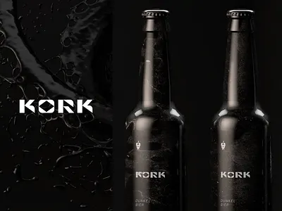 Kork alcohol beer black brand design branding branding agency brewery design dunkel food identity logo logotype mark restaurant sign