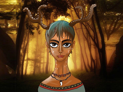 Forest Nymph 2d character creative design illustration дизайн иллюстрация рисунки характер
