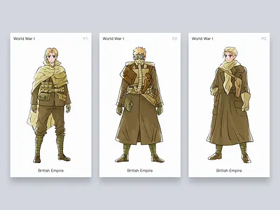 Character illustration - World war I - British Empire arts character illustration man painting