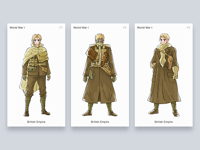Character illustration - World war I - British Empire arts character illustration man painting