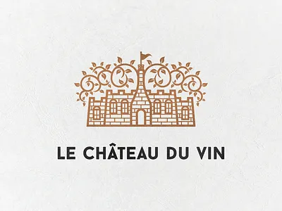 Wine Château bottle branding château clean elegant geometric logo logo design luxurious wine