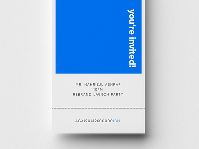 IBM - Invitation Ticket clean design ibm ibm design invitation minimalism simple simple clean interface ticket