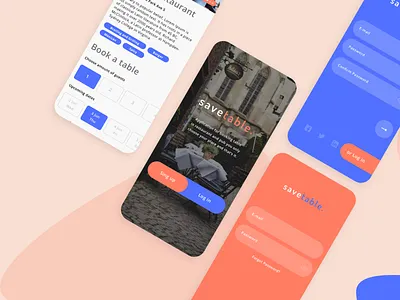 Restaurant's booking application app booking dashboard food graphicdesign log in mobile restaurant sing up sketch ui ux