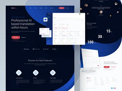 Textemo landing page gradient homepage landing landing page ui ux web webdesign