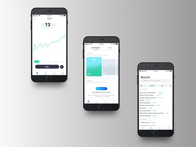 Stocks App design interface design practice ux ui