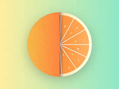 Gradient Orange design flat gradient icon illustration minimal orange vector