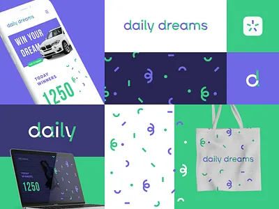 Dailydreams brand brand design brand identity brand identity design brand identity designer branding corporate identity daily design dream logo logo design lottery visual branding win