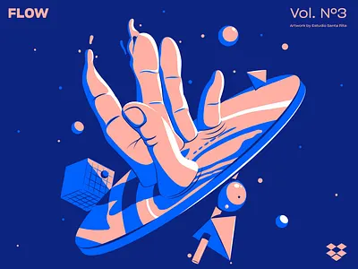 Flow's playlist for Dropbox adobe art artwork colors design digital digitalart dropbox estudiosantarita illustration illustrator ilustracion inspiration playlist space surreal surrealism usa vector