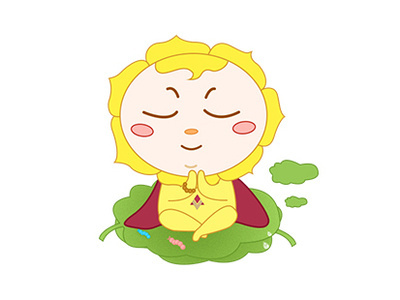 小联-淡定-已商用 可爱 吉祥物 商标 手绘 插图 插画