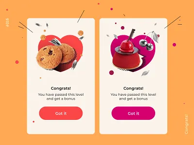 016 app card cherry concept cookie daily dailyui design food illustration ui ux web website