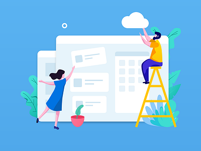 illustration 2.5d 2019 design illsutrator illustration ui web