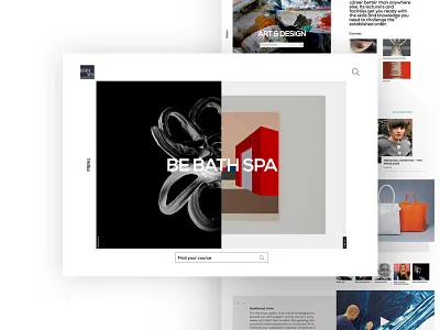 Bath Spa University award winning clean desktop education homepage responsive ui university ux web web design website white