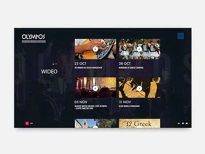 Olympos art band card clip folk greece music ui ux video