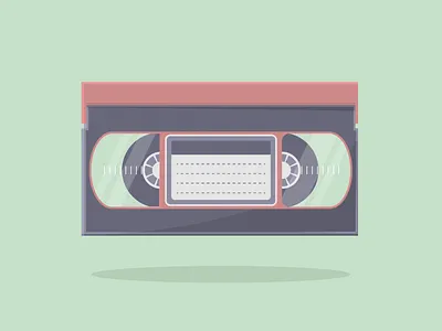 VHS Tape 80s 90s deadtech flatdesign flatvector illustration illustrator minimal minimalist nostalgia pastel retro simple vector vectorart vectorillustration vhs