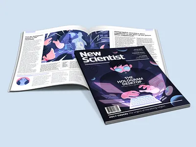 Cover and Inside spread artist classroom design digital illustration editorial illustration futuristic graphicdesign illustration illustration art illustrator magazine design magazine spread newscientist