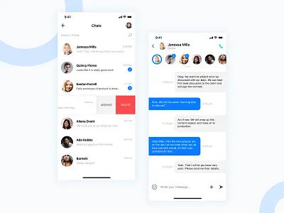 Mobile Chat Application adobe xd android app chat chat app chatting conversation design inbox ios message app minimal minimalism mobile mobile ui mobile ux profile ui user interface design ux ux desgin