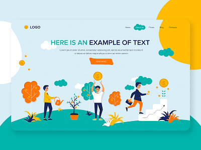 Investment Website Design Template business color icon illustration interface investment people template ui web webdesign website