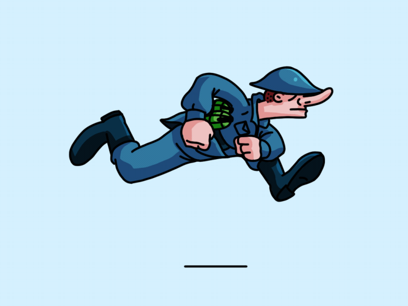 Army Run animation army cartoon character design illustration photoshop run runcycle