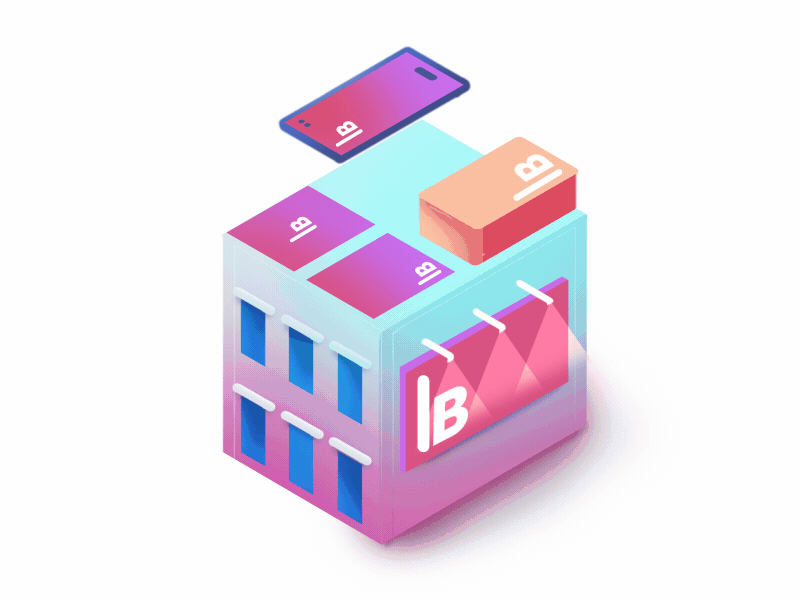 Brand Design animation brand design branding cube design gif