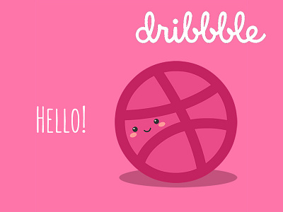 Cute Dribble cartoons character cute cute art design funny graphic illustration kawaii logo