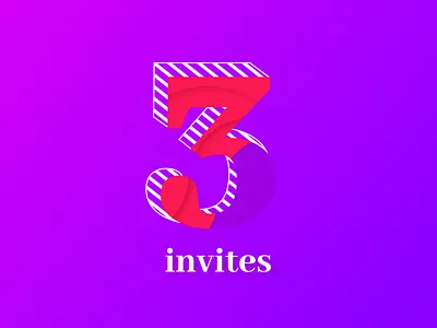 3 Dribbble Invites Giveaway draft dribbble invitation dribbble invite giveaway identity illustration invitation lettering