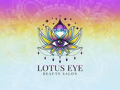 Lotus Eye Logo Design dmt logo logodesign lotus lotus flower lotus tattoo magic mindfulness psychedelic spiritual surreal tattoo design trippy