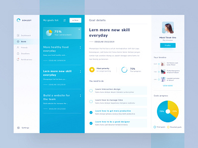 What's your goals ? app branding card chart clean clean design dashboard desktop goals icon illustration ios landing light mobile onboarding profile ui web website