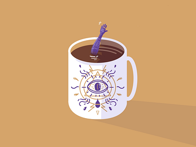 Black magic ☕️ art black magic coffee digital art gipsy graphic design illustration illustrator magic procreate symbols