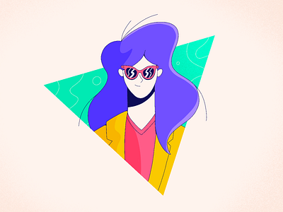 Rad Chick 80s 90s girl illustration procreate