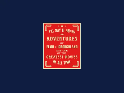 Status This No. 6 badge banner crest elmo emblem funny layout minimal muppets poster sesame street type typography