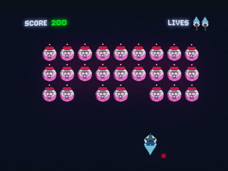 Modecai Invader 8bits benson cartoon network gif mordecai motion offair pixel pixel art pixelart regular show rigby space invaders