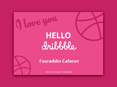 Hello Dribbble branding design illustration logo typography ui vector