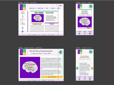 Mock Science Museum - Prototyping / Work In Progress mock up mockup prototyping ux design work in progress
