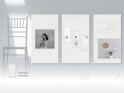 Foggy morning - Social Media Pack banner facebook handmade graphics instagram instagram post instagram stories instagram template photoshop social media template