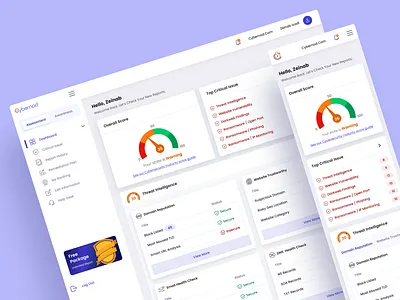 Cybernod casestudy cybersecurity dashboard graphic design light minimal minimalistic navigation product score service startup ui ux website