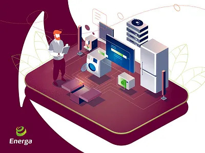 Home Appliance Service beard casual energy gradient home illustration isometric picure pink png service webdesign webillustration