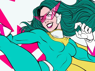 Toku Spirit 80s 90s anime art art direction character design comics design girl henshin illustration kamenrider panama powerrangers superhero synthwave tokusatsu woman